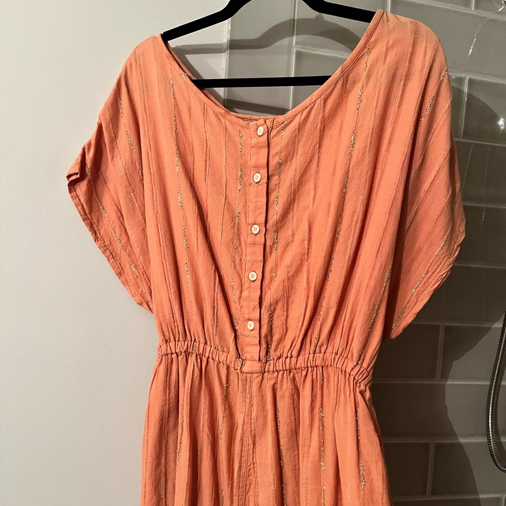 Ace & Jig Orange Jumpsuit with Gold Accents